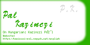 pal kazinczi business card